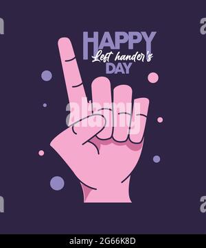 left handers day template Stock Vector