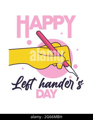 left handers day celebration Stock Vector
