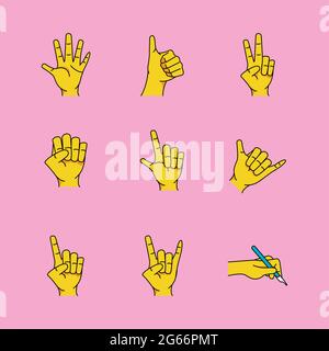 nine left handers Stock Vector