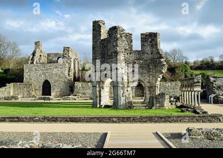 The first Cistercian Abbey to be founded in Ireland in the 1200 century. County Meath, Ireland. Stock Photo