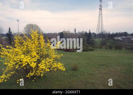 - the Park of the Oaks (Seveso, Lombardy, Italy), realized covering the area polluted by diossina after the ecological disaster of Seveso in the june of 1976  - il Parco delle Quercie, realizzato coprendo la zona inquinata dalla diossina dopo il disastro ecologico di Seveso nel giugno del 1976 Stock Photo