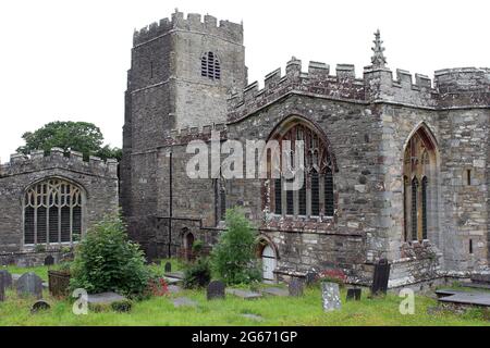 St Beuno's Church, Clynnog Fawr, Llŷn Peninsula, Gwynedd, Wales, UK Stock Photo