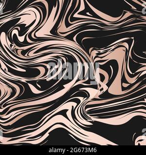 Black and gold liquid flow effect background Vector Image