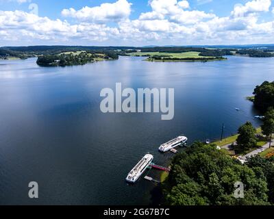 View of the Poehl dam in Vogtland Stock Photo