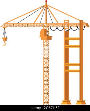 logistic big crane Stock Vector