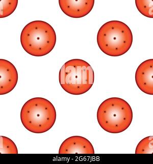 flat vector illustration design of red biscuit pattern Stock Vector