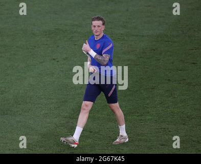 Rome, Italy, 3rd July 2021.  Jordan Pickford of England during the UEFA Euro 2020 Quarter Final match at the Stadio Olimpico, Rome. Picture credit should read: Jonathan Moscrop / Sportimage Stock Photo