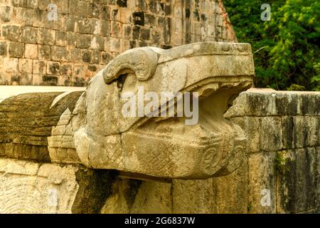 The Grand Ball Court of Chichen Itza archaeological site in Yucatan, Mexico. Stock Photo