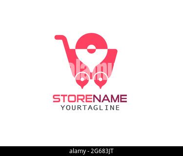 Shop Point Logo Template Design Vector Stock Vector