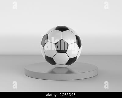 3D rendering illustration of black and white chess king figures on a ...