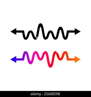 Exchange icon with  arrow in two directions. Wavy arrow. Business logo element. Creative Arrow Stock Vector