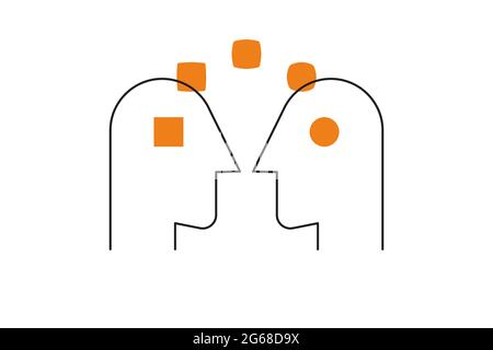 Impact icon. Influencer logo. Transformation of meaning. Manipulation concept. Stock Vector