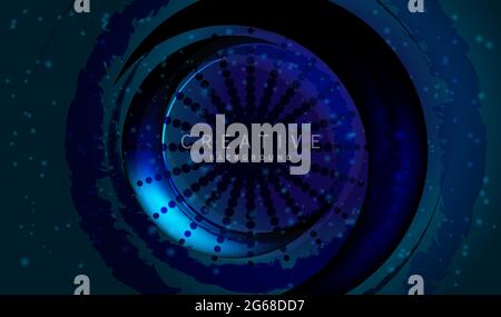 Esoteric background. Cosmic pattern with  round frame. Magical abstract banner. Mystical flyer. Steampunk backdrop. Mysticism and esotericism symbol. Stock Vector