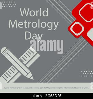 World Metrology Day is an event occurring on 20 May celebrating the International System of Units. Stock Vector