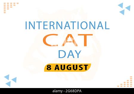 International cat day vector template Stock Vector