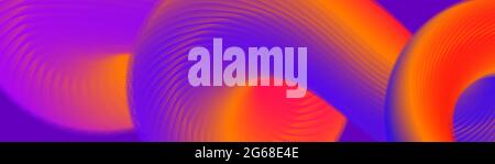 Wide abstract banner for promo. Purple advertising web poster Stock Vector