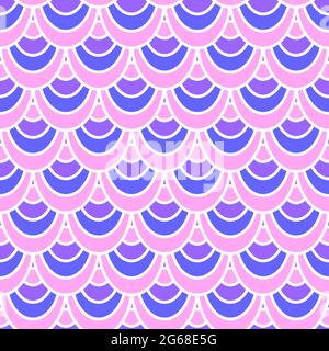 Fish skin vector background with scale pattern. Mermaid seamless pattern. Pastel fishscale. Vector illustration Stock Vector