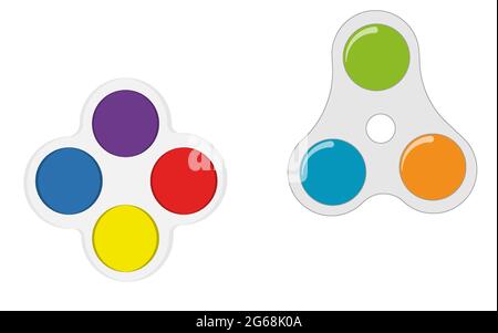 Simple Dimple.Antistress toys fidget sensory popit Stock Vector