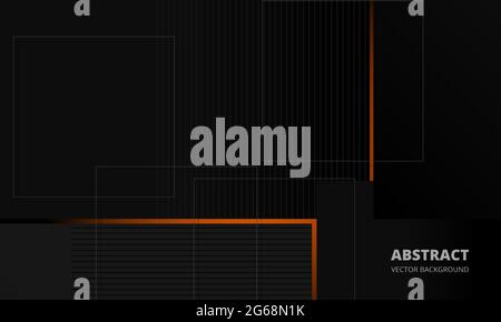 Orange grey abstract tech corporate background. Vector illustration ...