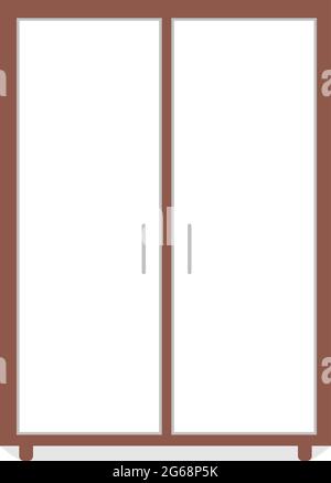 Wardrobe semi flat color vector object Stock Vector