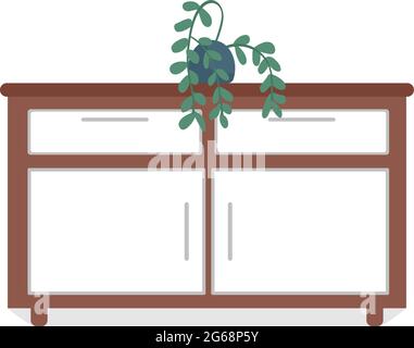 Cabinet semi flat color vector object Stock Vector