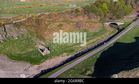 The small harbour at Latheronwheel on the coast of Caithness, Scottish Highlands, UK Stock Photo