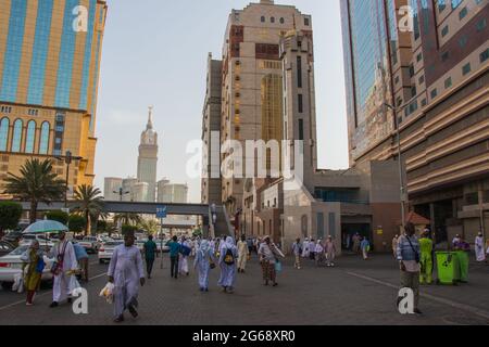 Masjid al-Jinn in Mecca. Real life in Mecca - Saudi Arabia: 27 August 2018 Stock Photo