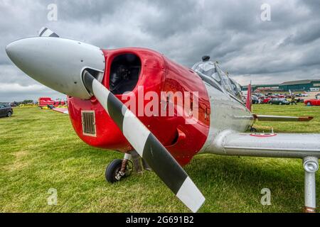 A De Havilland Canada Chipmunk trainer at Middle Wallop, Hampshire, UK Stock Photo