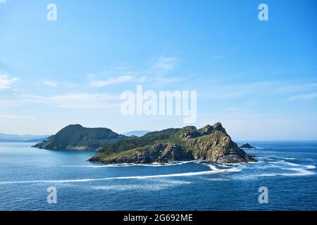 Cies Islands, Atlantic Islands of Galicia National Park, Spain. Stock Photo