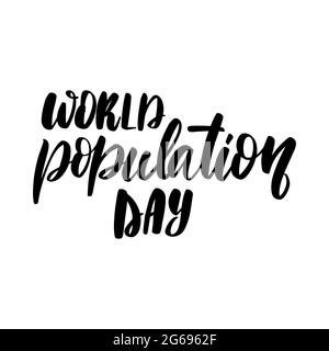 World population day vector poster. July 11th population Stock Vector