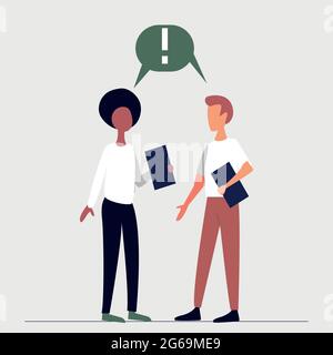 Business disputes, team discussion, search for truth - Vector illustration Stock Vector