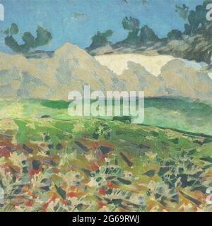 Expressionistic landscape artwork Stock Photo