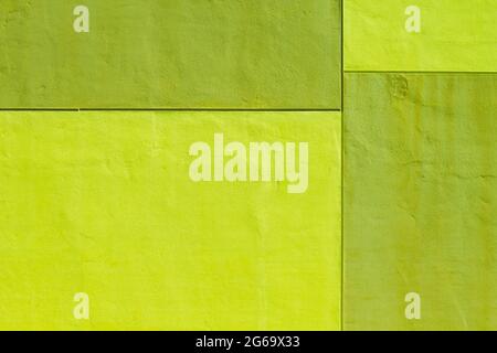 Green painted plaster wall, geometric abstract background Stock Photo