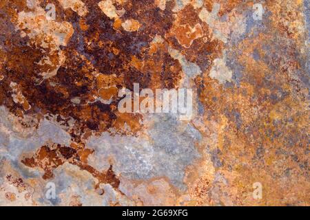Gray and rusty slate stone texture Stock Photo