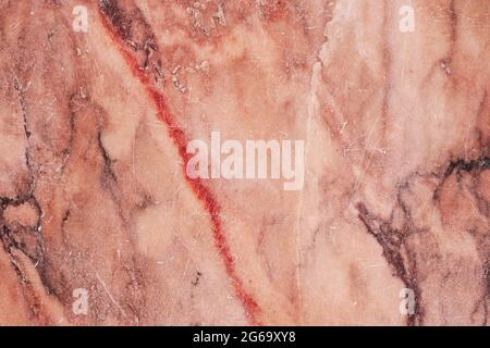 Pink marble old wall, scratched grunge background or texture Stock Photo