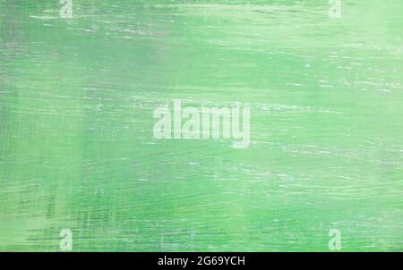Distressed pale green painted rustic wooden surface grunge background or texture Stock Photo
