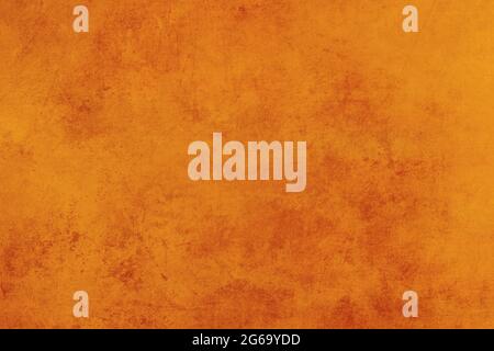Old distressed backdrop with scratches orange rusty colors and stains, worn out grunge background or texture Stock Photo