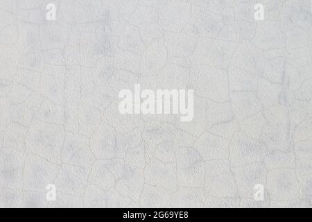 White White cracked finish plaster wall texture Stock Photo