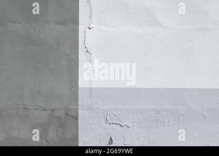 Gray finish plaster wall, modern architecture detail, geometric abstract background Stock Photo