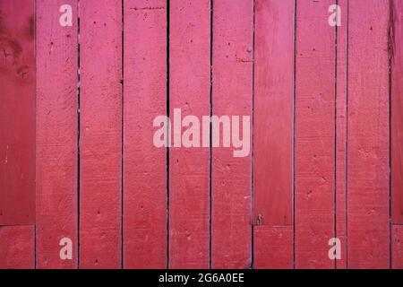 Red painted wooden planks rustic background or texture Stock Photo