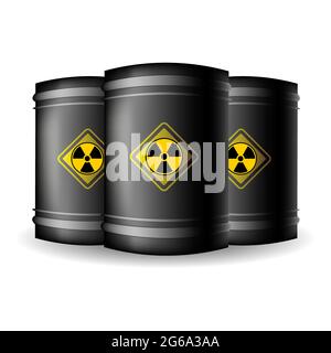 Ionizing Radiation Sign. Radioactive Contamination Symbol. Warning Danger Hazard on White Background Stock Vector