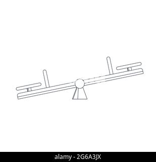 Seesaw icon. Childrens playgroundelements of citypark. Vector illustrartion Stock Vector