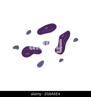 Space stones. Asteroids. Elements of the universe. Hand drawn colorful vector isolated blue illustration Stock Vector