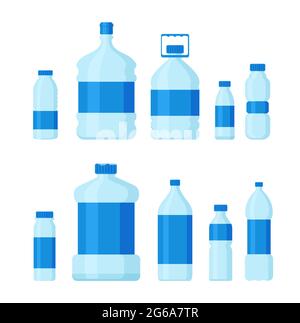 Plastic water bottle icon empty liquid container Vector Image