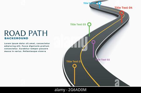 Road way location infographic template. Stock Vector
