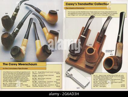 Vintage E A Carey Brochure for Smoking Pipes Stock Photo