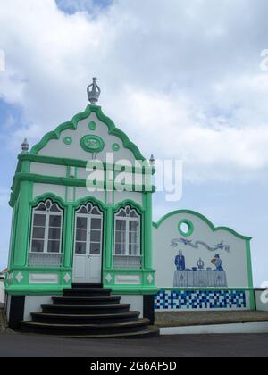 Império do Divino Espirito Santo de Porto Martins, Terceira Island Stock Photo