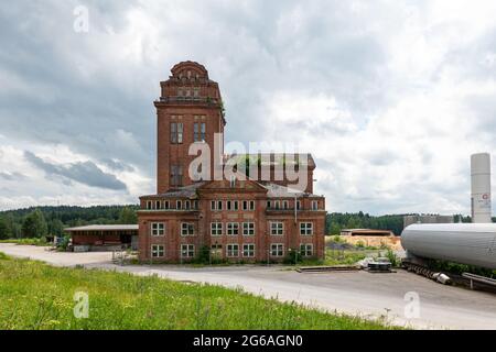 Old abandoned industrial building  in Mänttä-Vilppula, Finland Stock Photo