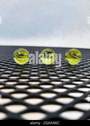 Kids Marbles. Colorful glass made Marbles. Glass Marbles. Stock Photo
