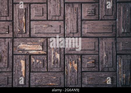 Brown unpainted natural wood with grains for background, banner and texture. High quality photo Stock Photo